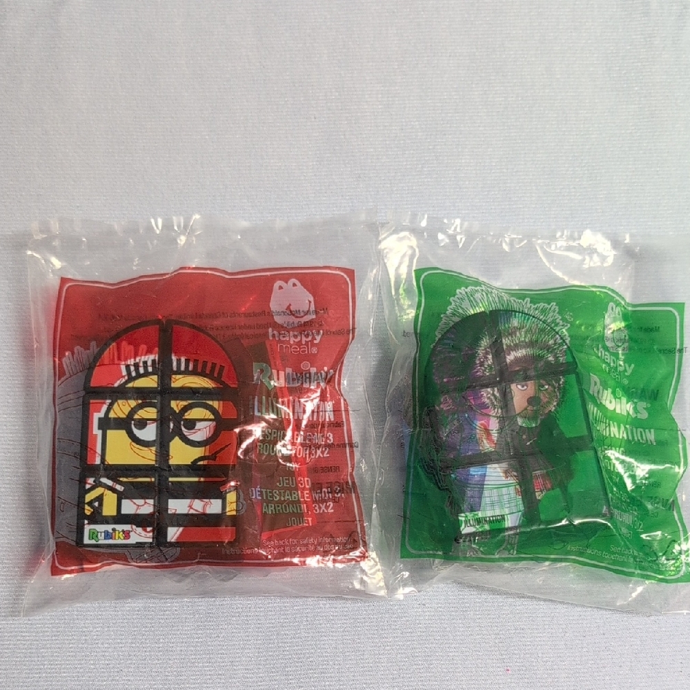 🌈5/$20🌈McDonald's 2018 HappyMealRubiks 2 PcsIllumination Dispicable Me3 n Sing